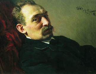 建筑师菲利普·德米特里耶维奇·赫洛博辛的肖像 Portrait of the architect Philip Dmitrievich Hloboschin (1868)，伊利亚·叶菲莫维奇·列宾