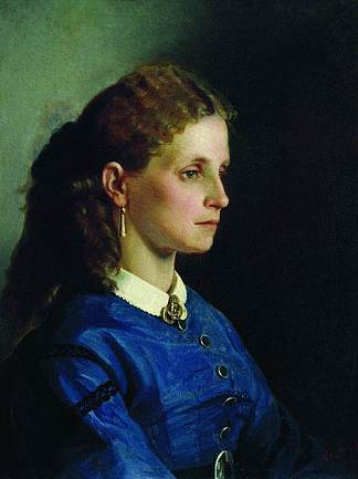 亚尼茨卡娅的肖像 Portrait of Yanitskaya (1865)，伊利亚·叶菲莫维奇·列宾