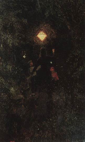 提着灯笼散步 Walk with lanterns (1879)，伊利亚·叶菲莫维奇·列宾