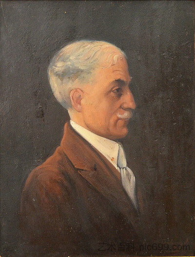 扬·乔拉克教授的肖像 Portrait of Prof. Ion Ciolac (1927)，格雷格·图库雷斯库