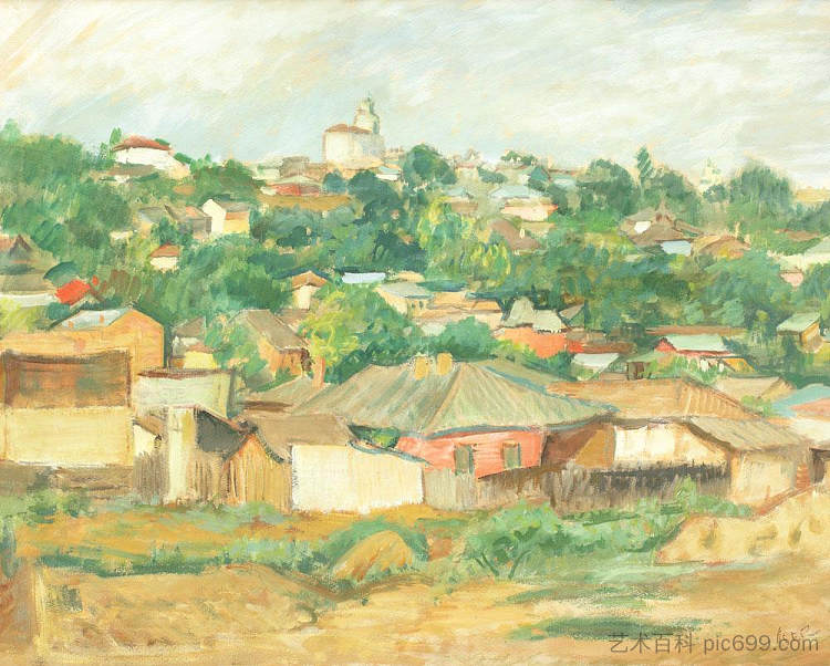 布加勒斯特郊区的房屋 Houses on the Outskirts of Bucharest (1930)，伊西夫伊塞