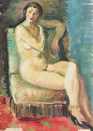 椅子上的裸体 Nude on the Chair (1935)，伊西夫伊塞