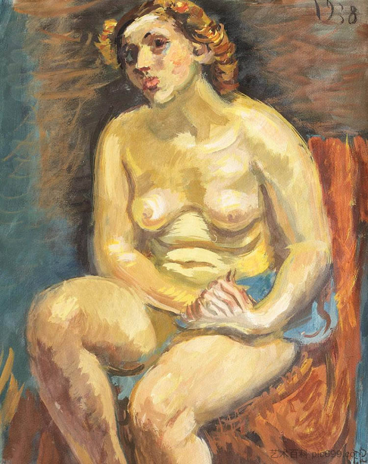 椅子上的裸体 Nude on the Chair (1938)，伊西夫伊塞