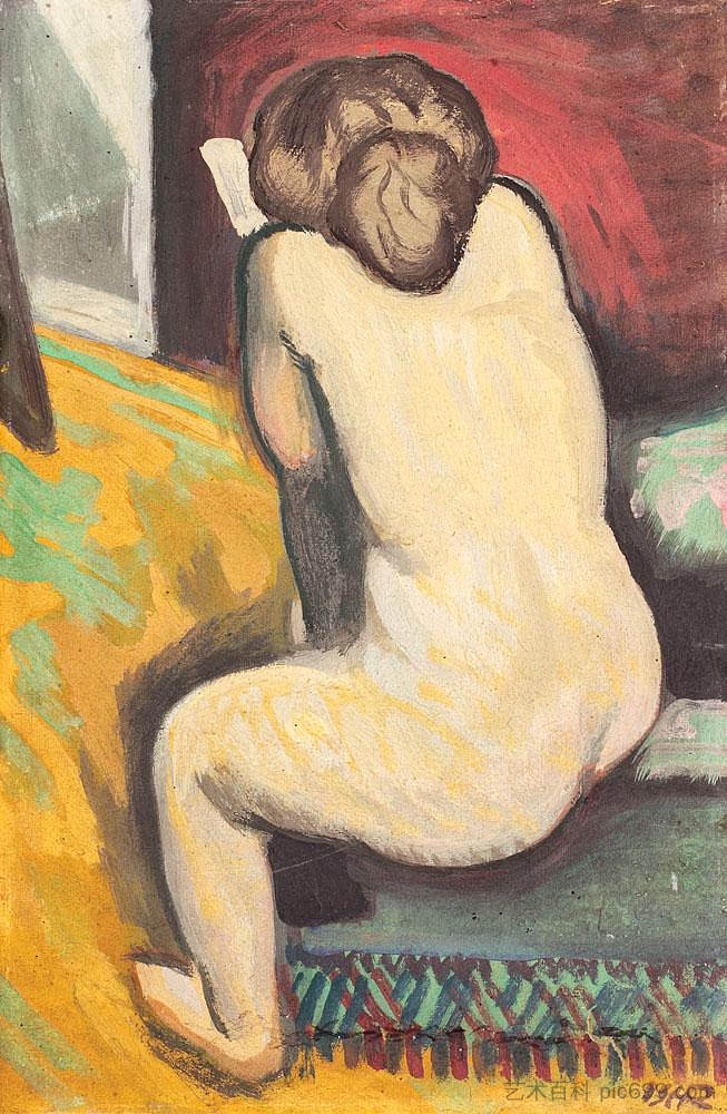 裸体与书 Nude with Book (1909)，伊西夫伊塞