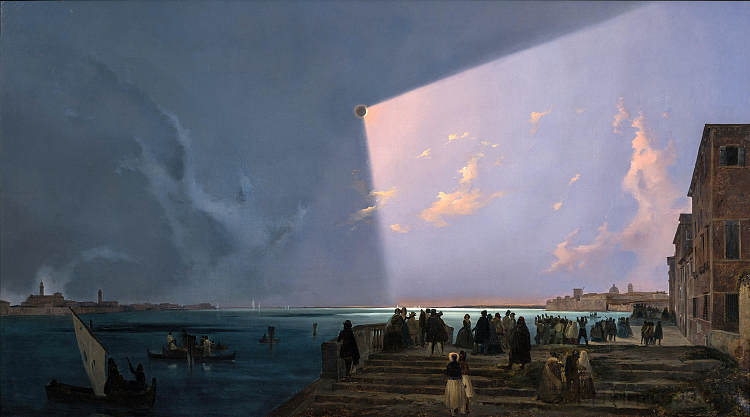威尼斯的日食,1842 年 7 月 6 日 The Eclipse of the Sun in Venice, July 6, 1842 (c.1842),伊波里托·凯菲