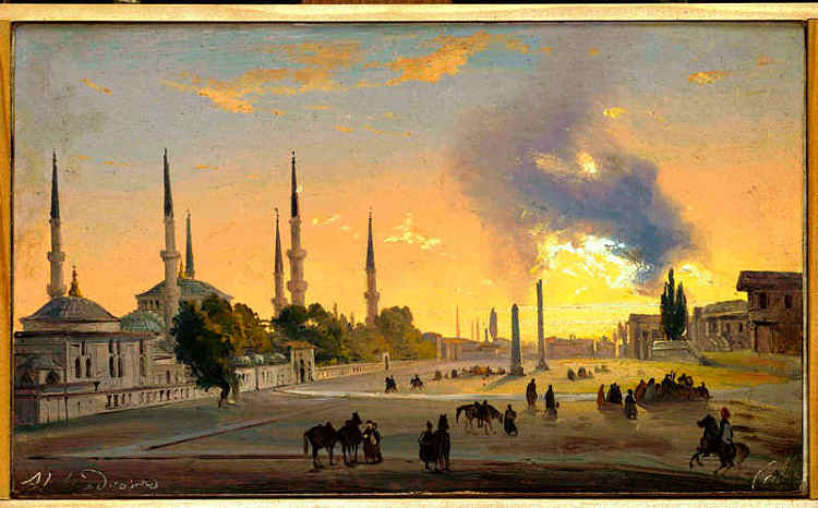 君士坦丁堡（今伊斯坦布尔），竞技场 Constantinople (Now Istanbul), the Hippodrome (1843; Istanbul,Turkey  )，伊波里托·凯菲