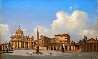 罗马，圣彼得广场 Rome, St.Peter’s Square (1836; Rome,Italy                     )，伊波里托·凯菲