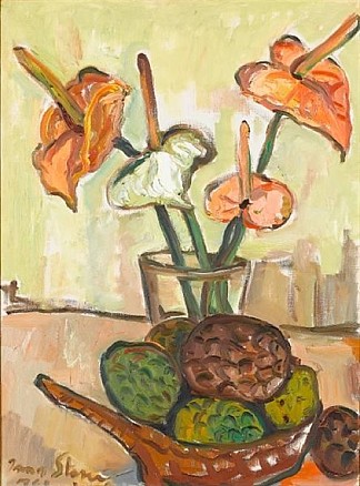 静物与红掌和水果 Still life with anthuriums and fruit (1961)，伊尔玛·斯特恩