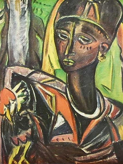 桑给巴尔女人与鸡 Zanzibar Woman with Chicken (1957)，伊尔玛·斯特恩