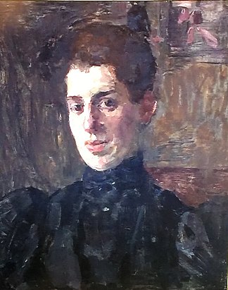 萨尔·德·斯沃特的肖像画 Portrait Painting of Saar De Swart (1895)，以撒·以色列