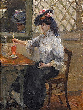 在咖啡厅 In the Café (1905)，以撒·以色列