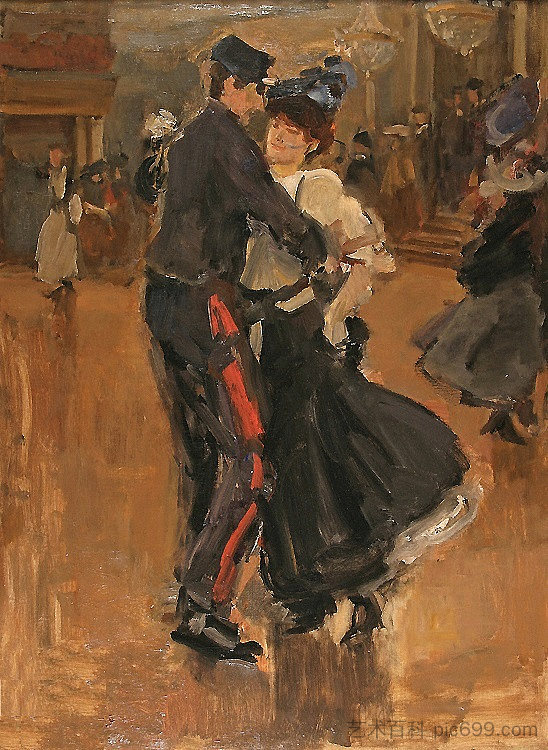 在红磨坊跳舞 Dancing at the Moulin Galette (c.1906)，以撒·以色列