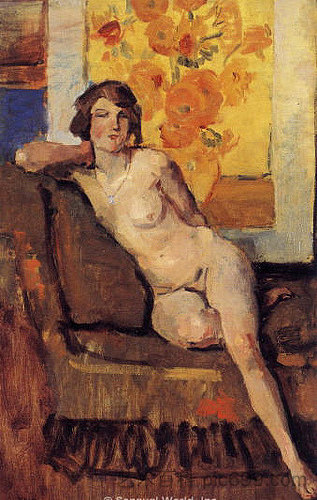 裸体，梵高向日葵模特 Nude, Model For Van Gogh's Sunflowers (c.1918)，以撒·以色列