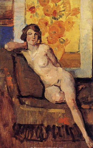 裸体，梵高向日葵模特 Nude, Model For Van Gogh’s Sunflowers (c.1918)，以撒·以色列