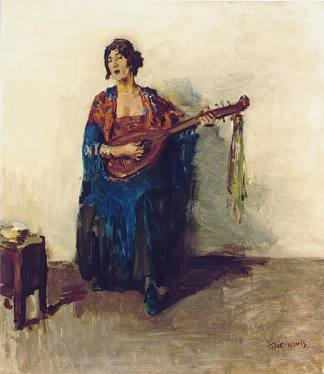 古斯·范东根的肖像 Portret Van Guus Van Dongen Door (1916)，以撒·以色列