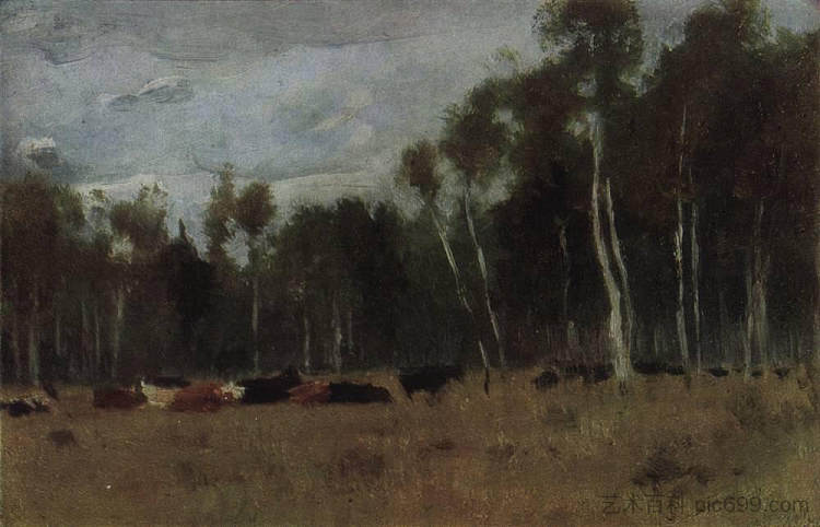 一群 A herd (1890; Russian Federation  )，列维坦