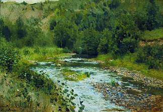 一条河 A river (1888; Russian Federation                     )，列维坦
