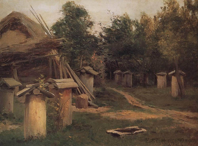 养蜂场 Apiary (c.1885; Russian Federation  )，列维坦