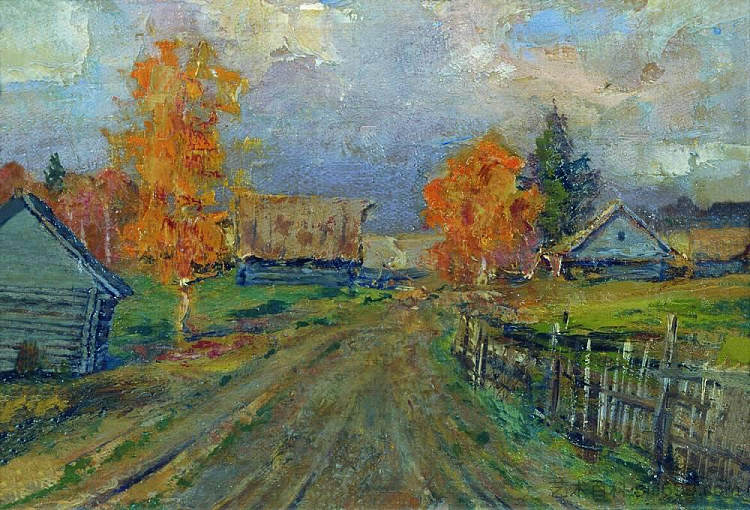 秋天的风景 Autumn landscape (c.1895; Russian Federation  )，列维坦