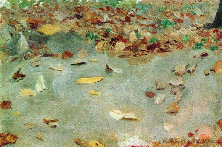 秋叶 Autumn leaves (1879; Russian Federation  )，列维坦