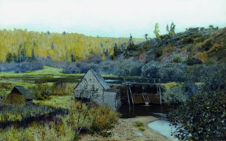 秋天。米尔。 普利奥斯。 Autumn. Mill. Plyos. (1888; Russian Federation  )，列维坦