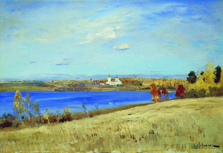 秋天。河。 Autumn. River. (1899; Russian Federation  )，列维坦