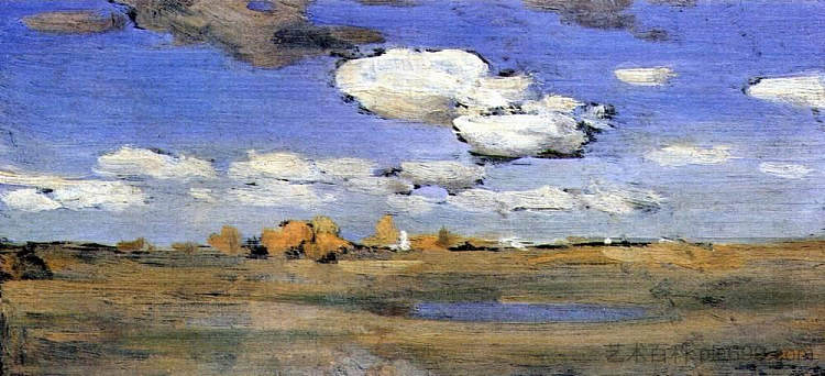 阳光明媚的日子 Bright sunny day (c.1899; Russian Federation  )，列维坦