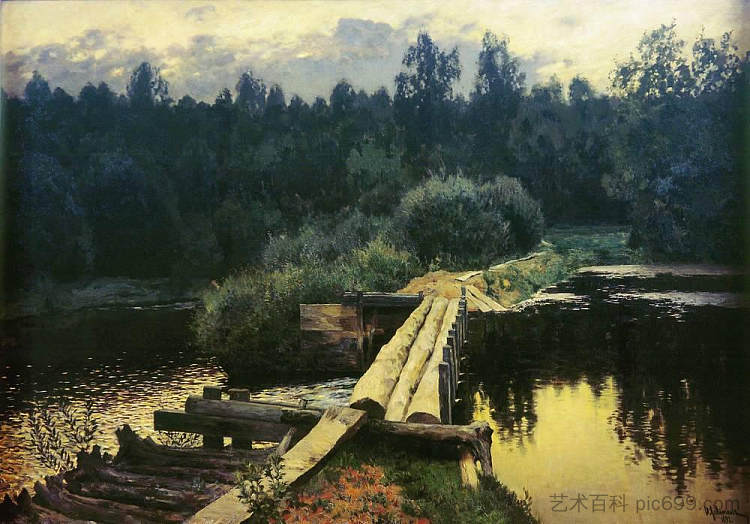 漩涡旁 By the whirlpool (1892; Russian Federation  )，列维坦