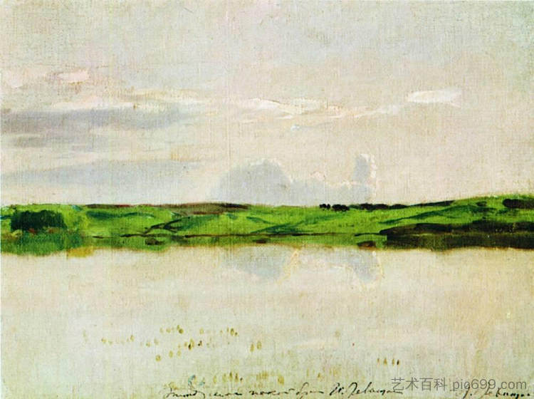 宁静的夏日傍晚 Calm summer evening (1894; Russian Federation  )，列维坦