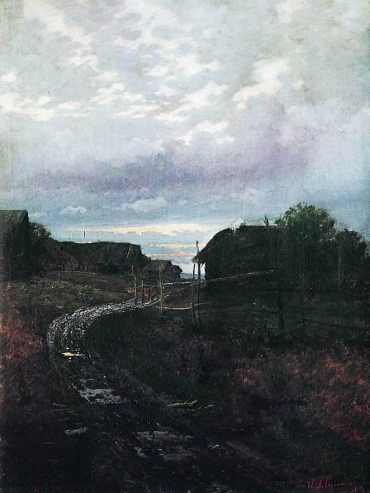 傍晚 Evening (1877; Russian Federation  )，列维坦