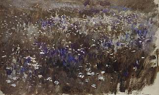 花草甸 Flowery meadow (c.1895; Russian Federation                     )，列维坦