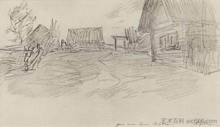 小屋 Huts (1899; Russian Federation ),列维坦