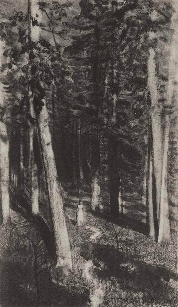 在森林里 In the forest (c.1885; Russian Federation  )，列维坦