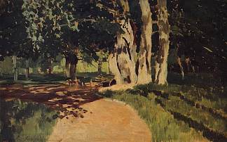 在公园里 In the park (1895; Russian Federation                     )，列维坦