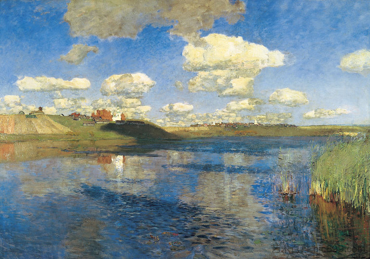 湖。罗斯。 Lake. Rus. (c.1900; Russian Federation  )，列维坦