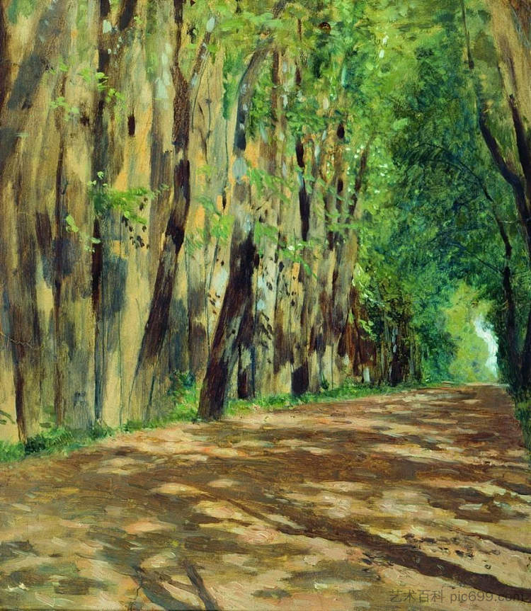 大路 Parkway (c.1882; Moscow,Russian Federation ),列维坦