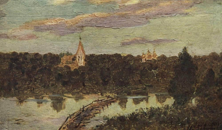 安静的回廊 Quiet cloister (1890; Russian Federation  )，列维坦