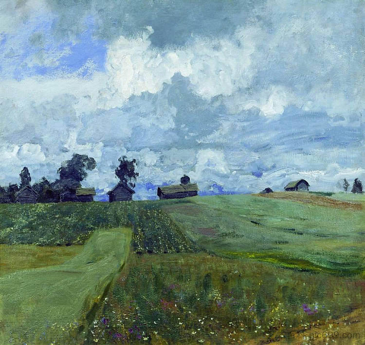 暴风雨天 Stormy day (1897; Russian Federation  )，列维坦