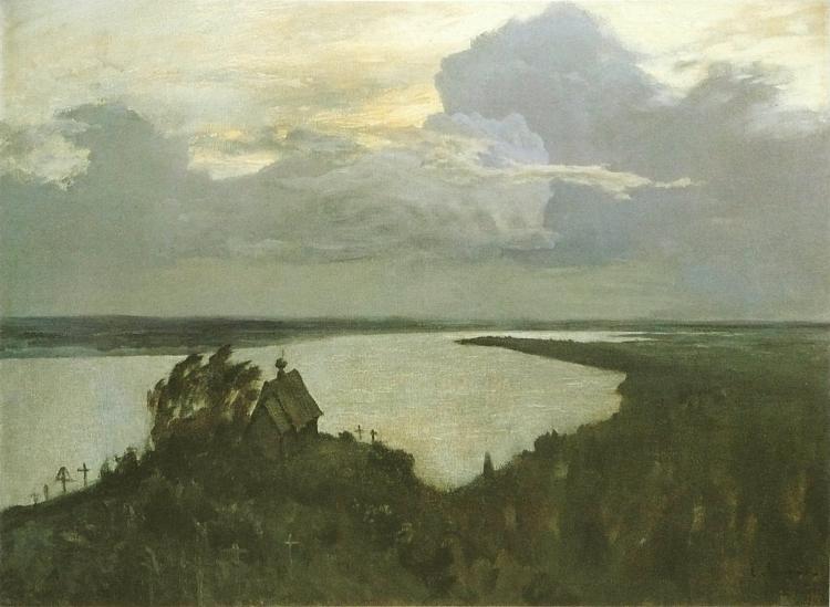 学习“超越永恒的宁静” Study to "Above the eternal tranquility" (1892; Russian Federation  )，列维坦