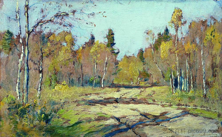 阳光明媚的秋天 Sunny autumn day (1897; Russian Federation  )，列维坦