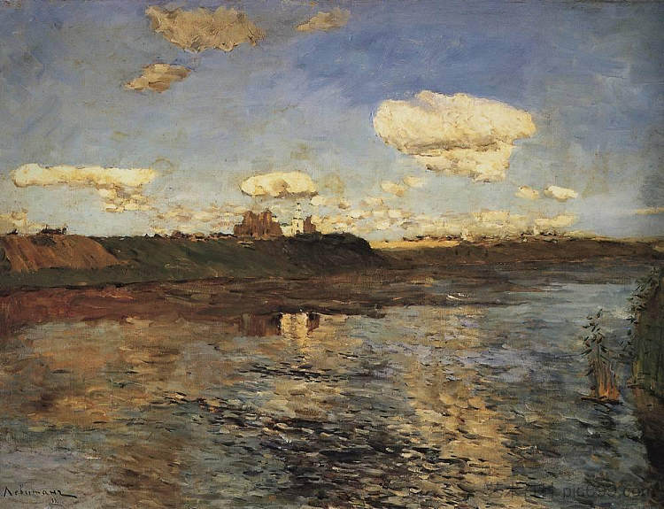 湖 The Lake (c.1899; Russian Federation  )，列维坦