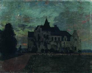 黄昏。一座城堡。 Twilight. A castle. (1898; Russian Federation                     )，列维坦