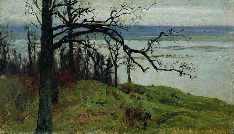 从高岸看伏尔加河 View of Volga from the high bank (1887; Russian Federation  )，列维坦