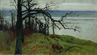 从高岸看伏尔加河 View of Volga from the high bank (1887; Russian Federation                     )，列维坦