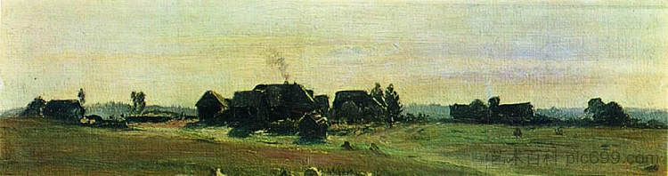 村 Village (1888; Russian Federation  )，列维坦