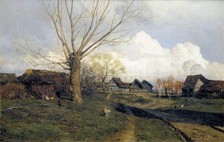 兹韦尼哥罗德附近的萨夫文斯卡亚村 Village Savvinskaya near Zvenigorod (1884; Russian Federation  )，列维坦