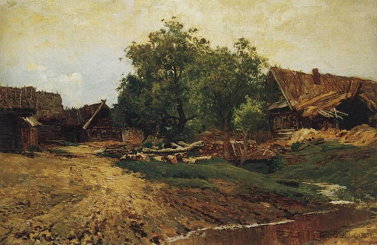 夏季兹韦尼哥罗德附近的萨夫文斯卡亚村 Village Savvinskaya near Zvenigorod at summer (1884; Russian Federation  )，列维坦