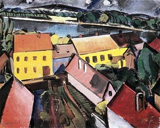 眺望多瑙河 View towards the Danube (1933)，伊斯万·伊洛斯瓦瓦尔加