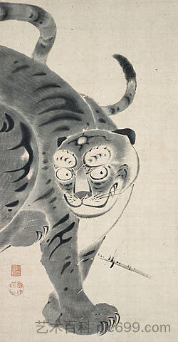 老虎 Tiger，伊藤若冲