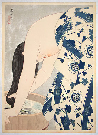 洗头 Washing the Hair，伊藤新穗